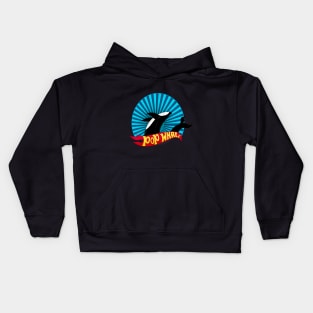 pop whale in hot wheel logo concept Kids Hoodie